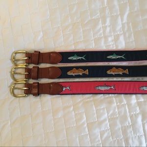 Leatherman Belts, set of 3 fish belts, sz 40